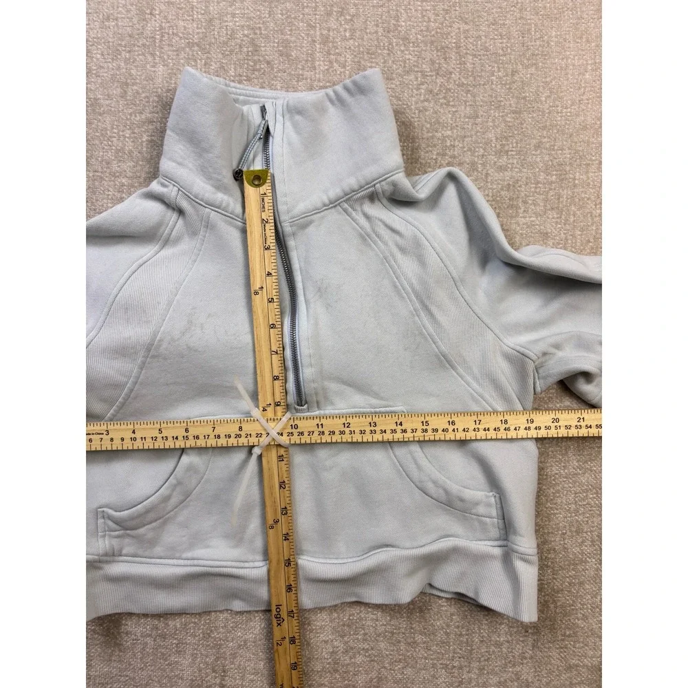 Lululemon Scuba Oversized Half Zip Hoodie Light Blue XS/S Pullover Sweatshirt